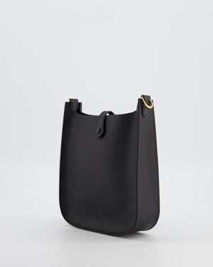 Hermès Black Mini Evelyne Sellier Bag in Epsom Leather with Gold Hardware