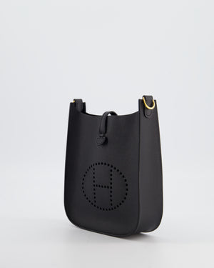 Hermès Black Mini Evelyne Sellier Bag in Epsom Leather with Gold Hardware