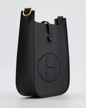 Hermès Black Mini Evelyne Sellier Bag in Epsom Leather with Gold Hardware