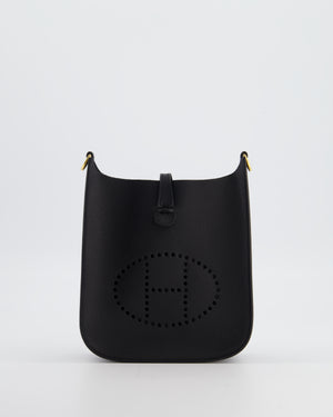 Hermès Black Mini Evelyne Sellier Bag in Epsom Leather with Gold Hardware