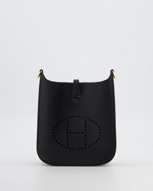 Hermès Black Mini Evelyne Sellier Bag in Epsom Leather with Gold Hardware