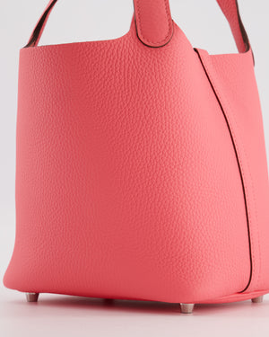Hermès Picotin Lock 18 Bag in Rose Azalee Clemence Leather with Palladium Hardware