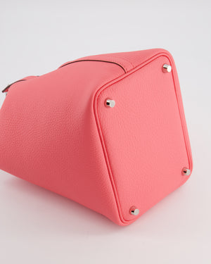 Hermès Picotin Lock 18 Bag in Rose Azalee Clemence Leather with Palladium Hardware