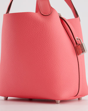 Hermès Picotin Lock 18 Bag in Rose Azalee Clemence Leather with Palladium Hardware