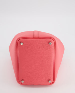 Hermès Picotin Lock 18 Bag in Rose Azalee Clemence Leather with Palladium Hardware