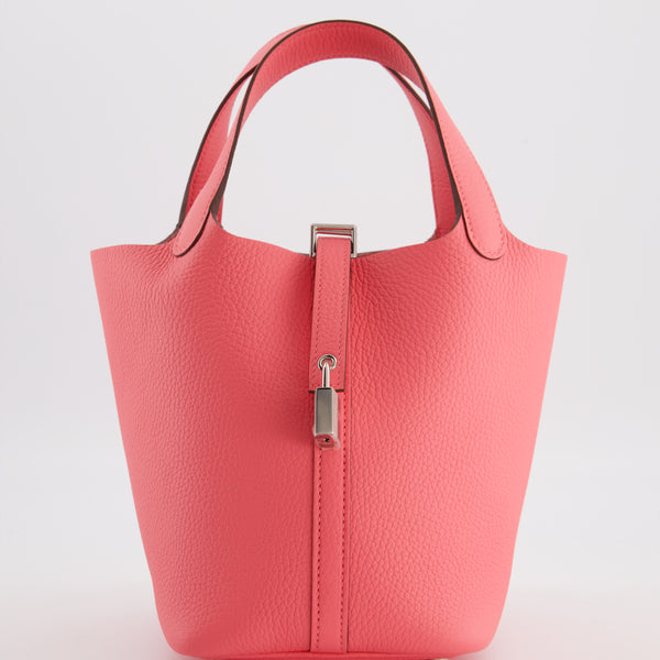 Hermès Picotin Lock 18 Bag in Rose Azalee Clemence Leather with