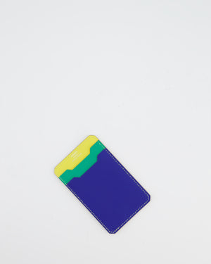 Hermès City 3CC Cardholder in Menthe, Bleu France and Soufre Evercolour Leather