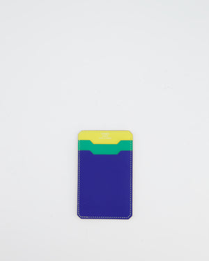 Hermès City 3CC Cardholder in Menthe, Bleu France and Soufre Evercolour Leather