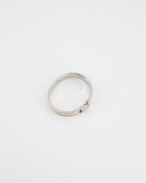 Hermès Clic H Bracelet in Crème Enamel with Palladium Hardware