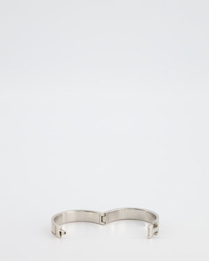 Hermès Clic H Bracelet in Crème Enamel with Palladium Hardware