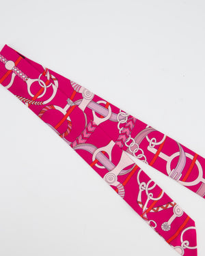 Hermès Fuchsia Silk Panoplie Equestre Twilly
