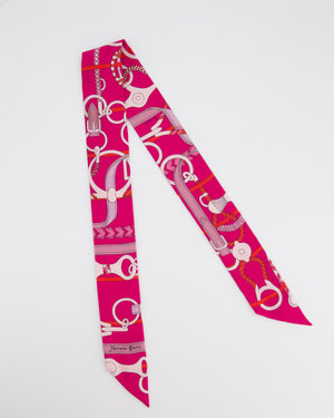 Hermès Fuchsia Silk Panoplie Equestre Twilly