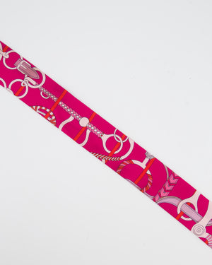 Hermès Fuchsia Silk Panoplie Equestre Twilly