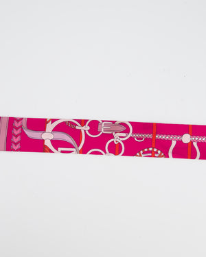 Hermès Fuchsia Silk Panoplie Equestre Twilly