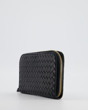 Bottega Veneta Black Intrecciato Long Wallet