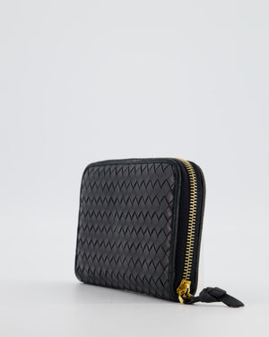 Bottega Veneta Black Intrecciato Long Wallet