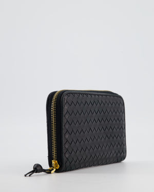 Bottega Veneta Black Intrecciato Long Wallet