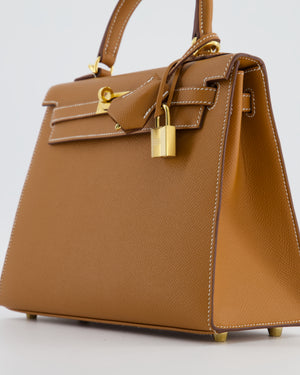 *FIRE PRICE* Hermès Kelly 25 Sellier Bag in Gold Epsom Leather with Gold Hardware
