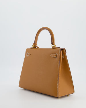 *FIRE PRICE* Hermès Kelly 25 Sellier Bag in Gold Epsom Leather with Gold Hardware