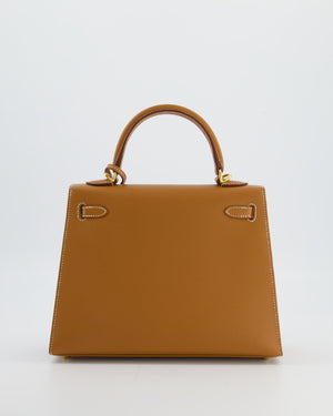 *FIRE PRICE* Hermès Kelly 25 Sellier Bag in Gold Epsom Leather with Gold Hardware