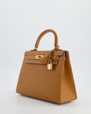 *FIRE PRICE* Hermès Kelly 25 Sellier Bag in Gold Epsom Leather with Gold Hardware