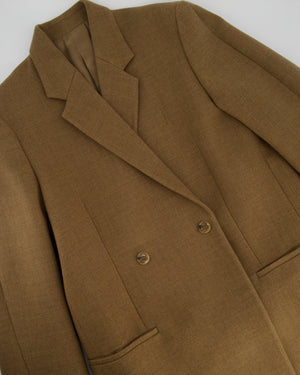 Toteme Brown Oversized Double-Breasted Blazer Size FR 36 (UK 8)