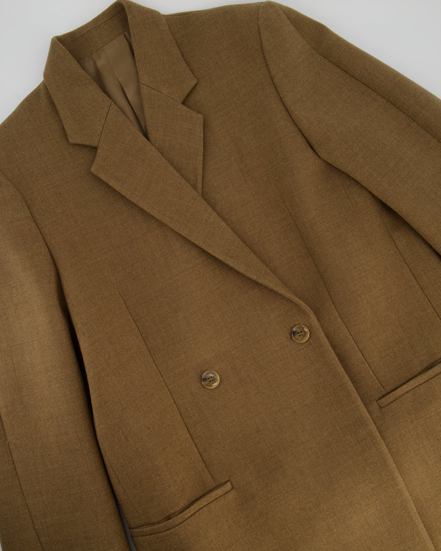 Toteme Brown Oversized Double-Breasted Blazer Size FR 36 (UK 8)