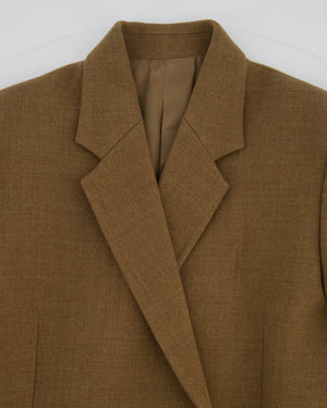 Toteme Brown Oversized Double-Breasted Blazer Size FR 36 (UK 8)