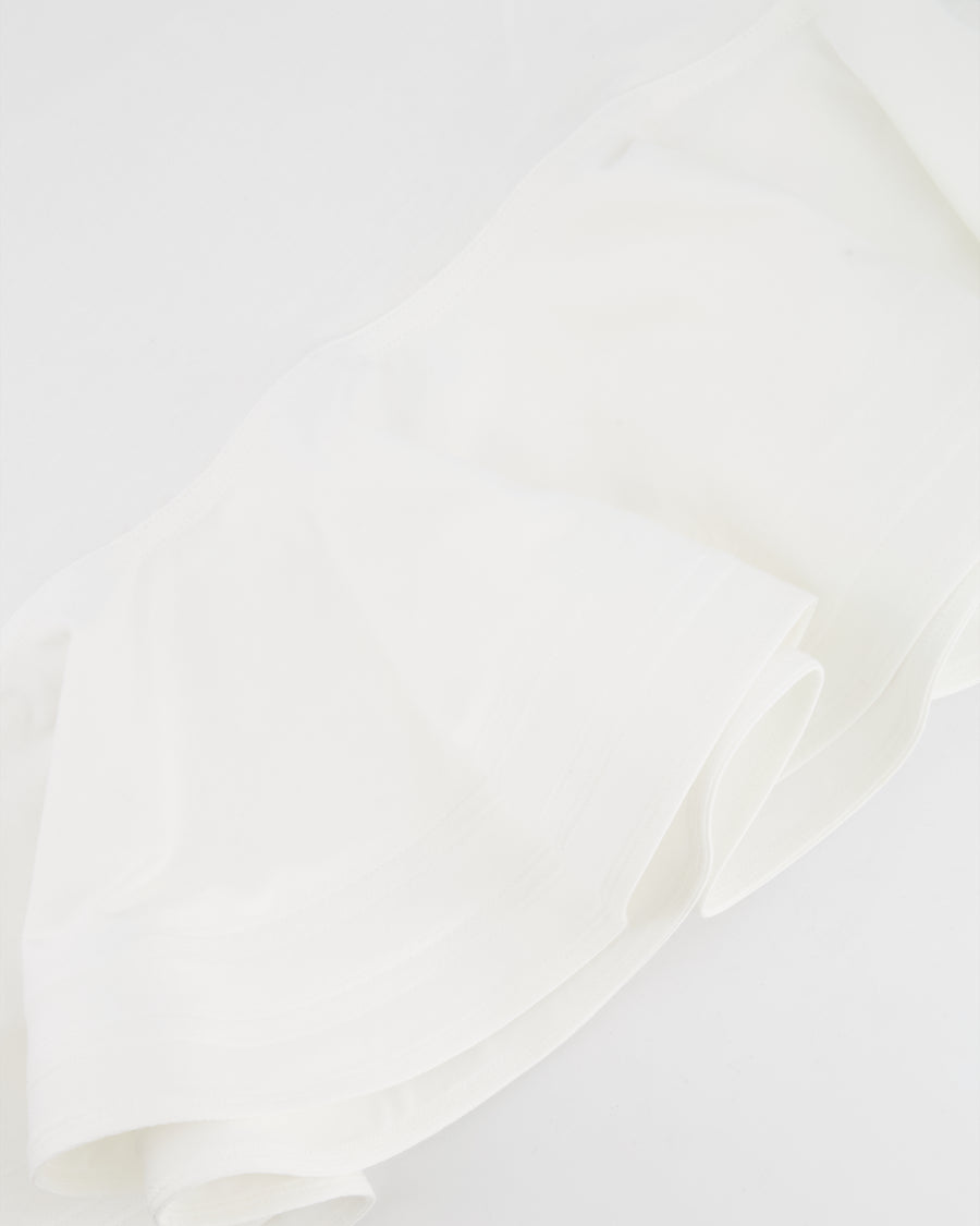 Alaia White T-Shirt with Peplum Detail Size FR 36 (UK 8) RRP £700