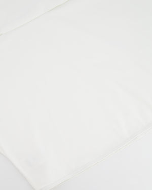 Alaia White Cropped Short-Sleeved Turtleneck Top Size FR 38 (UK 10)