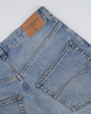 Balenciaga Wide Leg Unisex Jeans with Distressed Detail Size S (UK 8)