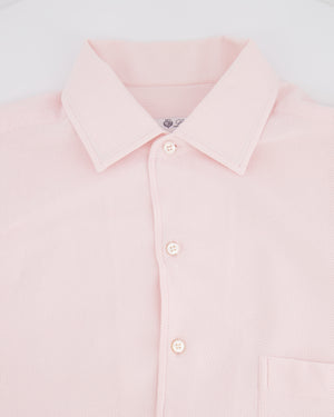 Loro Piana Pink Button Down Shirt with Front Pocket Detail Size M (UK 10)