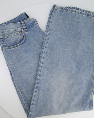 Balenciaga Wide Leg Unisex Jeans with Distressed Detail Size S (UK 8)