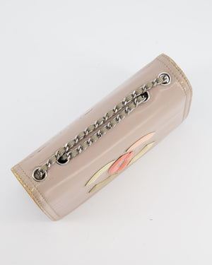 Chanel Light Mauve Lipstick Wallet on Chain Bag with Multi-Coloured CC Logo in Patent Leather with Silver Hardware