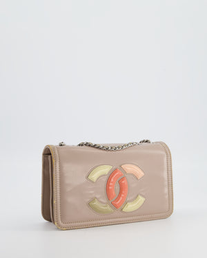 Chanel Light Mauve Lipstick Wallet on Chain Bag with Multi-Coloured CC Logo in Patent Leather with Silver Hardware