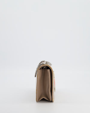 Chanel Light Mauve Lipstick Wallet on Chain Bag with Multi-Coloured CC Logo in Patent Leather with Silver Hardware