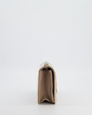 Chanel Light Mauve Lipstick Wallet on Chain Bag with Multi-Coloured CC Logo in Patent Leather with Silver Hardware