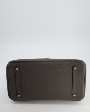 *BEAUTIFUL* Hermès Birkin 35cm Bag in Gris Etain Togo Leather with Gold Hardware