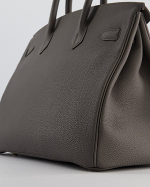 *BEAUTIFUL* Hermès Birkin 35cm Bag in Gris Etain Togo Leather with Gold Hardware