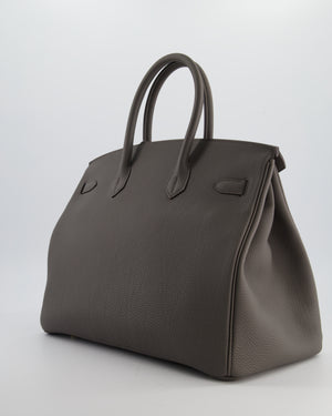 *BEAUTIFUL* Hermès Birkin 35cm Bag in Gris Etain Togo Leather with Gold Hardware