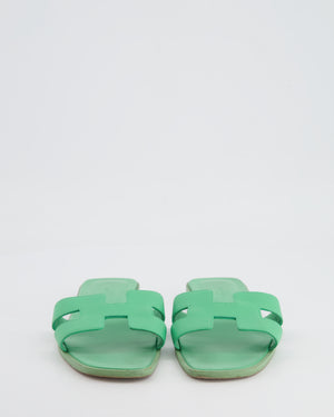 Hermès Oran Sandals in Vert Pomme Epsom Leather Size EU 37 RRP £610