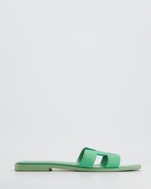 Hermès Oran Sandals in Vert Pomme Epsom Leather Size EU 37 RRP £610