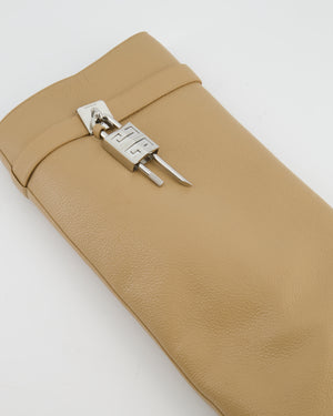 Givenchy Beige Leather Shark Lock Biker Knee-high Boots Size EU 39