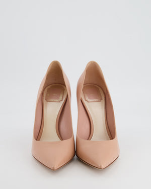 Christian Dior Nude Pink Leather Heeled Pumps Size EU 39