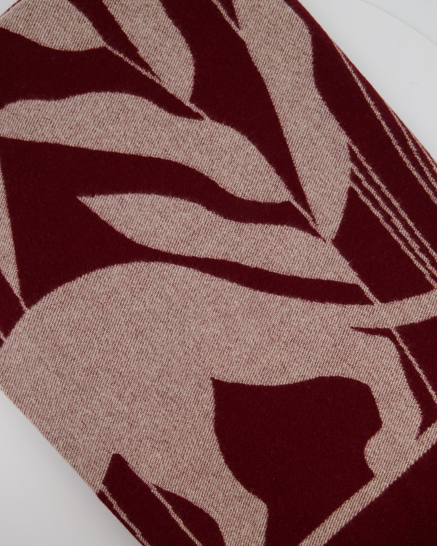 Cartier Red Panthère Merino Wool and Cashmere Blend Blanket
