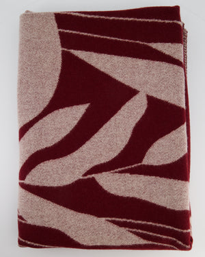 Cartier Red Panthère Merino Wool and Cashmere Blend Blanket