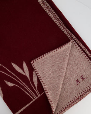 Cartier Red Panthère Merino Wool and Cashmere Blend Blanket