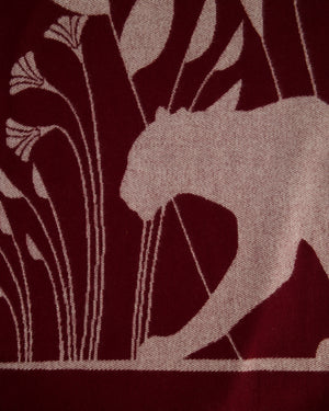 Cartier Red Panthère Merino Wool and Cashmere Blend Blanket