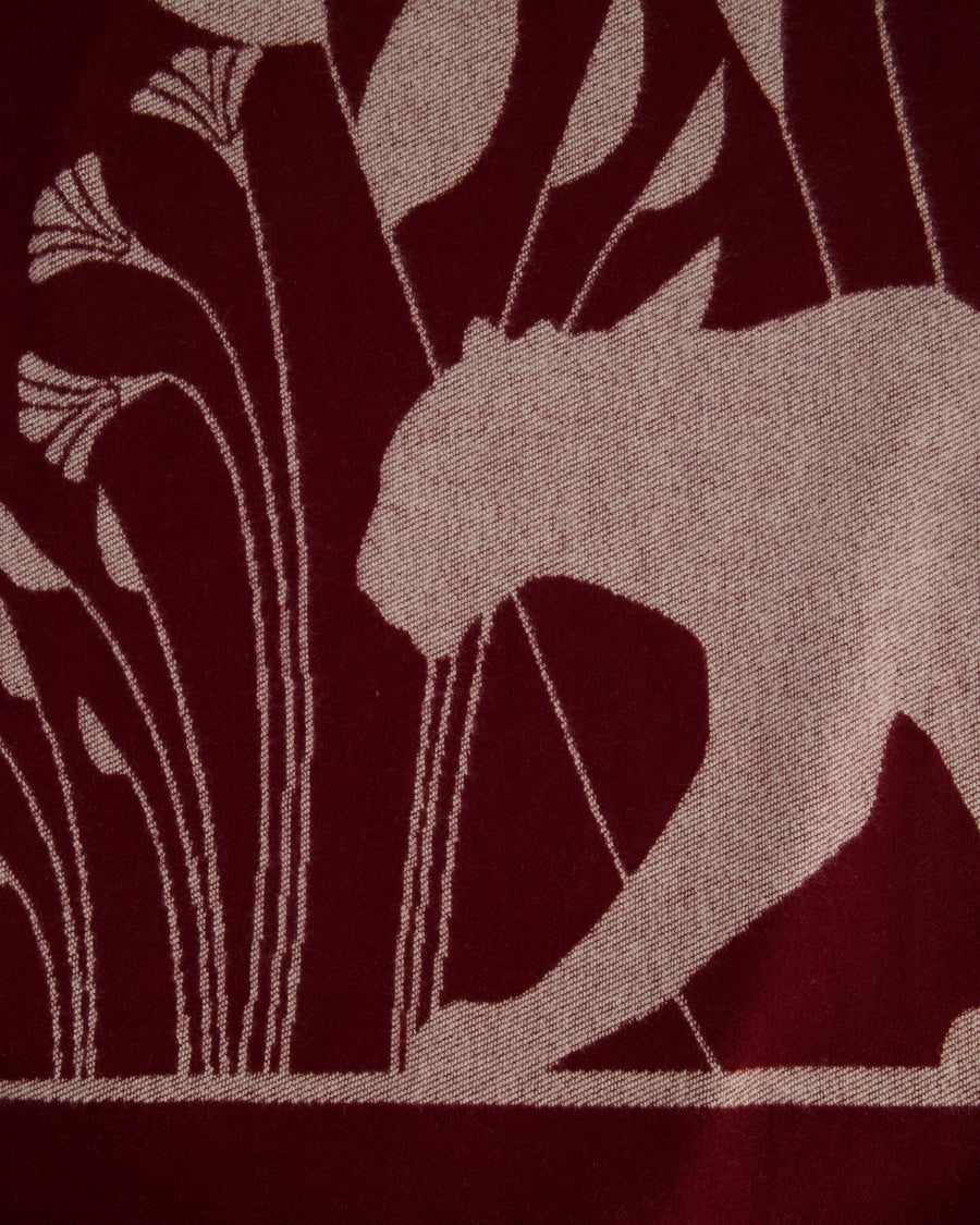 Cartier Red Panthère Merino Wool and Cashmere Blend Blanket