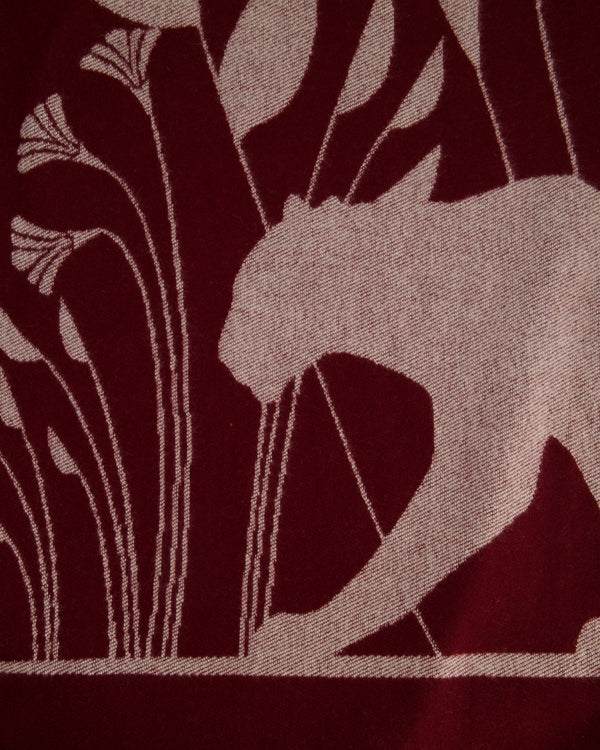 Cartier Red Panthère Merino Wool and Cashmere Blend Blanket